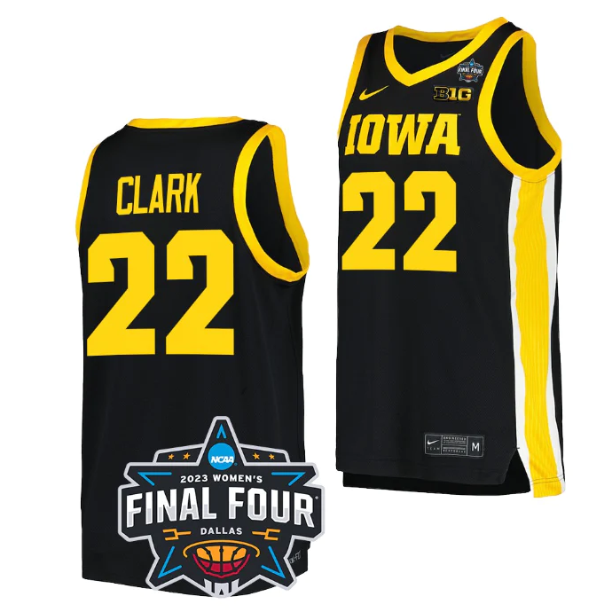 Youth Black Iowa Hawkeyes #22 Caitlin Clark College Stitched Basketball Jersey